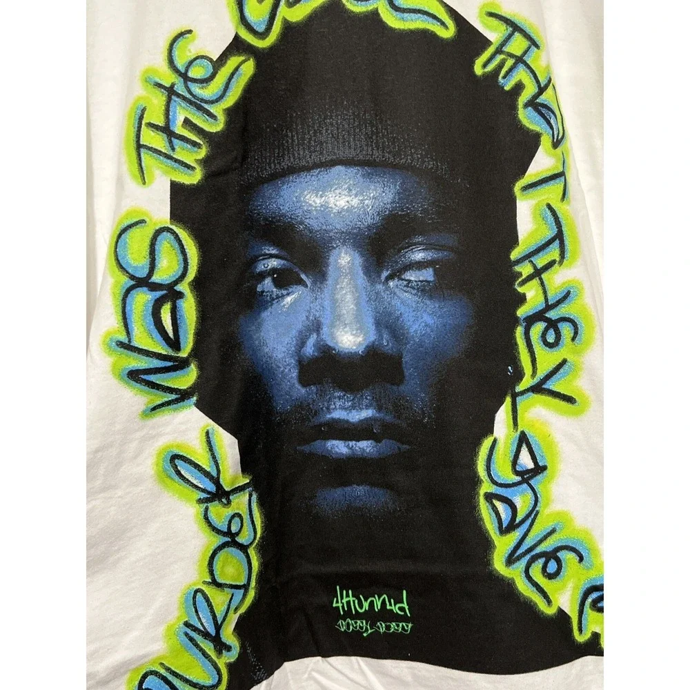 4Hunnid Snoop Dogg Murder Was The Case Long Sleeve Tee XXL White Hip Hop